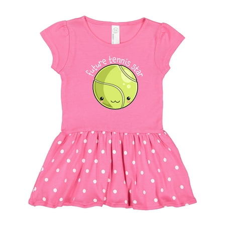 

Inktastic Future Tennis Star- Cute Tennis Ball Gift Toddler Girl Dress