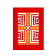 thumbnail image 1 of Boîtes à Spirale Mexique Totems Art d'Affichage d'Image Civilisation Ancienne Cadre Photo Rouge, 1 of 4