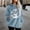 Light Blue, variant on Vivanyn HD Womens Ghost&Cat Print Pullover Hoodie Oversized Sweatshirt Plush Essentials Top,Gray,Size S-XXXL