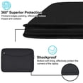 thumbnail image 5 of ASTRAEA 16 inch Laptop Sleeve Case, Shockproof Protective Notebook Cover Briefcase, Carrying Computer Bag with Accessory Pocket for 15" 16" MacBook, HP, Dell, Lenovo, Acer, Black, 5 of 7
