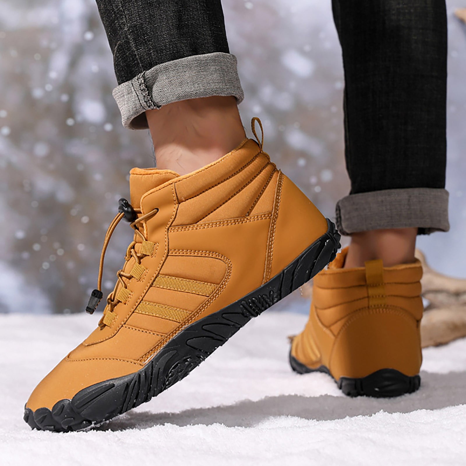 Bottes Barefoot Hiver SCHUVOX - Semelle Zéro Drop, Large Avant-Pied - Pour Randonnée, Fitness - 4