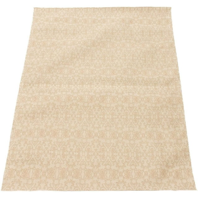 ECARPETGALLERY 4'9" x 6'8" Transitional Collage Handmade Area Rug for Living Room, Dining Room and Bedroom in Brown