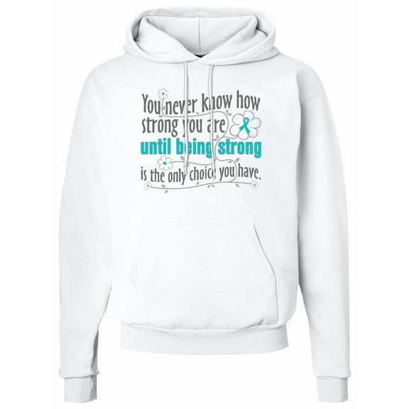 Inktastic Ovarian Cancer Being Strong Adult Hoodie Sweatshirt