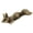 Lying F ox, variant on Ancient Antique Metal Foxes Miniature Statue Compacts Home Accent Decorative Piece with Intricate Carving Detail