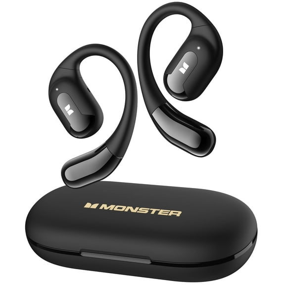 Monster Open Ear Headphones, Bluetooth 5.4 Wireless Headphones with Stereo Sound, Crystal Clear Calls, 24H Playback, Type-C Charging, Touch Control, Sweat Resistant Open Ear Wireless Earbuds