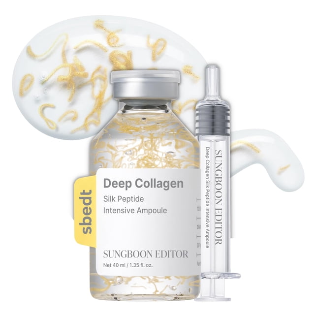 Ampolla reafirmante intensiva con péptidos de seda SUNGBOON EDITOR | Suero antiedad coreano para rostro con colágeno y complejo de 30 péptidos | Reafirmante y reafirmante (efecto bótox) | Hidratación