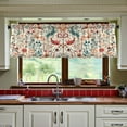 thumbnail image 3 of Yayeee Kitchen Curtains Set of 2 Light Filtering 57"x36" Over Sink Window Panels, Watercolor Leaves, 3 of 7