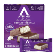 Atkins Endulge Treats, Chocolate Coconut Bars, 5 Count