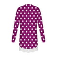 thumbnail image 5 of zbxnLI Little and Big Girls Long Sleeve Shirts Polka Dot Printed Graphic T-Shirts Basic Tee Fall Blouses, 5 of 6