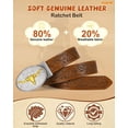 thumbnail image 5 of WHIPPY Kids Western Cowboy Belt for Boys Girls Cowgirl Ratchet Leather Belts with Automatic Buckle, 5 of 6