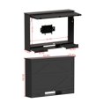 thumbnail image 2 of Linnnzi 55.9" Weatherproof Wood Outdoor TV Enclosure (Up to 58" TV) with Lockable Cover & Dual-Arm Mount, 2 of 12
