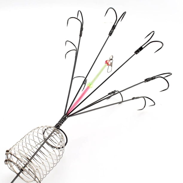 Anzuelo De Pesca Anzuelos de pesca Anzuelo de ancla de pulpo con jaula de cebo Accesorios de equipo de pesca Likrtyny Para Estrenar