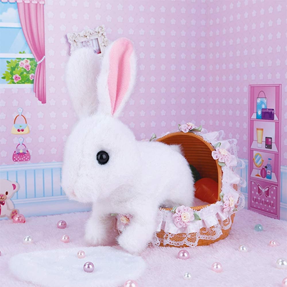 Stuffed Animal Toy Bunny Hoppy The Rabbit Hops and Twitches Nose 