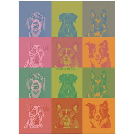 Garnier Thiebaut French Kitchen Chiens Pop (Dogs) Tea Towel