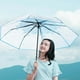 thumbnail image 2 of Tri Fold Paraguas Mujer Transparente Transparente Cereza Paraguas Plegable Sunshade, 2 of 5