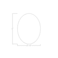 thumbnail image 2 of 5Ft Oval Coffee Table For Office Reception With Double Post Metal Base, 2 of 6