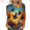 Yellow45, variant on Cloaraye Halloween Tshirts Women, 3/4 Length Sleeve Womens Tops, Fashion Print Crew Neck Halloween Shirts
