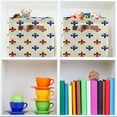 thumbnail image 6 of Storage Basket Mardi Gras Foldable Canvas Laundry Baskets Bin Waterproof Inner Layer with Sturdy Handles for Toy Nursery Blanket Clothes 1 Pack, 6 of 7