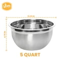 thumbnail image 6 of YBM Home Stainless Steel Deep Mixing Bowl 10.25 inches Diameter - Silver, 5 Quart, 6 of 6