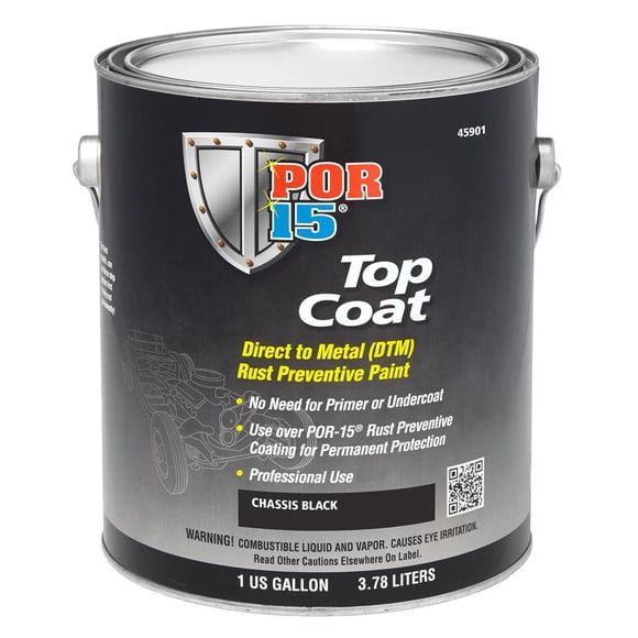 Por 15 Peinture 45901 Châssis Noir; Conserve; 1 Gallon; Simple