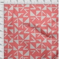 thumbnail image 4 of oneOone Cotton Poplin Pink Fabric Geometric Sewing Material Print Fabric By The Yard 56 Inch Wide, 4 of 4