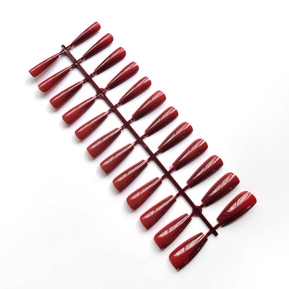 Uñas Postizas Largas Cortas Minnieouse Manicura de Uñas Multicolor Juego de Manicura Rojo Claro