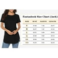 thumbnail image 7 of Fantaslook Short Sleeve T Shirts for Women Crew Neck Side Split Tunic Tops Casual Summer Shirts, 7 of 7
