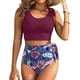 thumbnail image 1 of Traje de baño Yonique, 2 unidades, 2025, con forma de hoja morada, cintura alta, control de barriga, 1 of 6