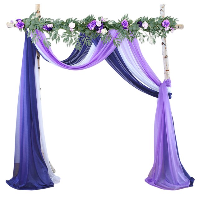 LCXmlly Roasting Pan Wedding Arch Drape Fabric Long 3 Panels Wide Sheer Wrinkle Free Soft Party Backdrop Drapery