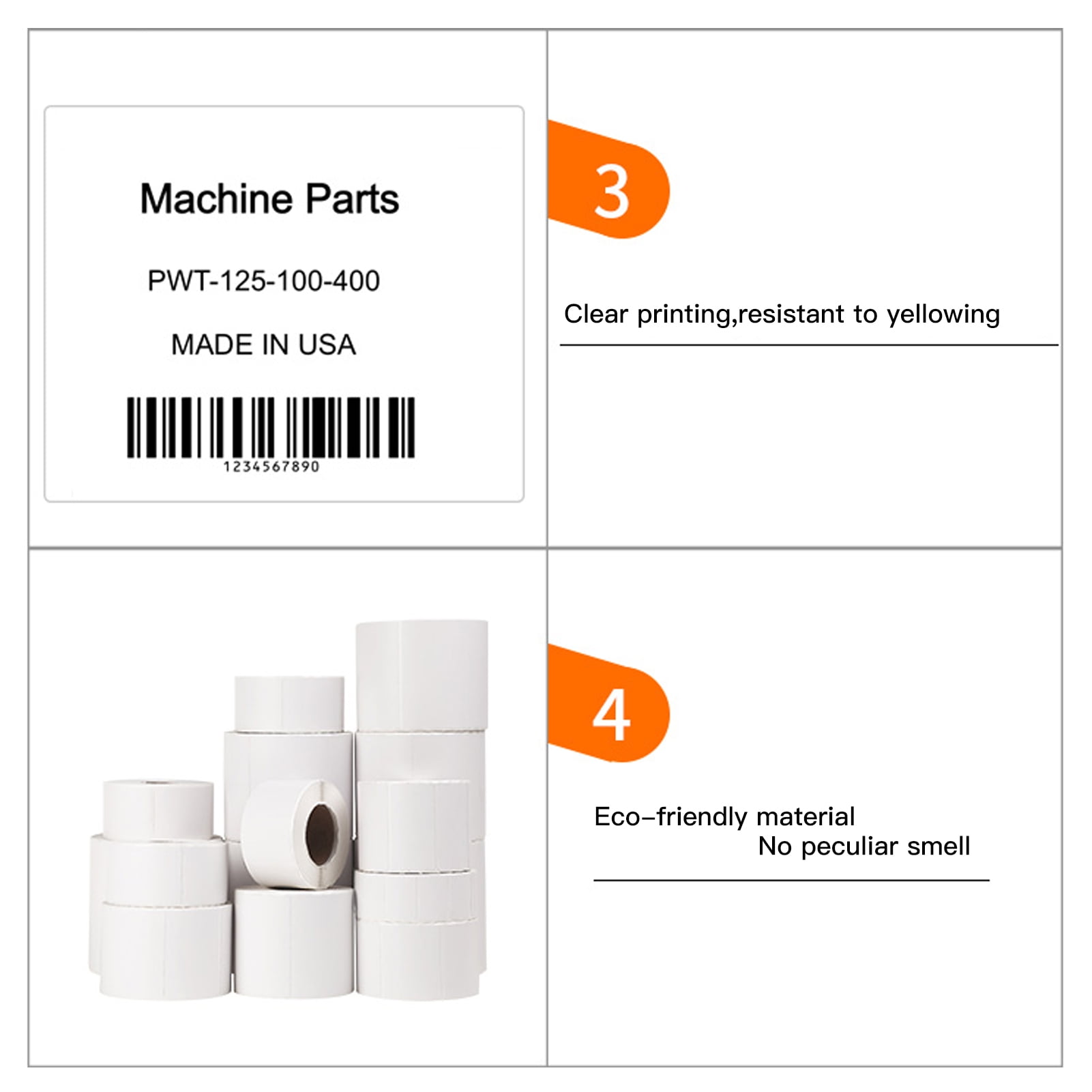 Rouleau De Papier Autocollant Pour Imprimante D'étiquettes Thermiques - Résistant à L'huile - Pour Imprimante Thermique DP23/DP30