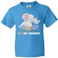 thumbnail image 3 of Inktastic I Love My Mommy Cute Elephants with Moon and Stars Youth T-Shirt, 3 of 5