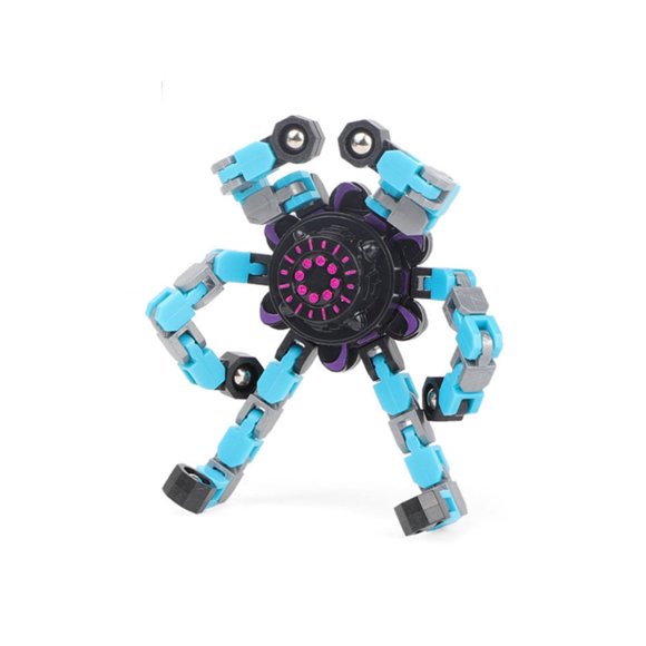 YOPTOP Toupie Anti-Stress Cool, Toupies Transformables pour le Bout des Doigts, Gyroscope pour le Bout des Doigts, Jouet Toupie, Jouets Sensoriels Anti-Stress, Bleu