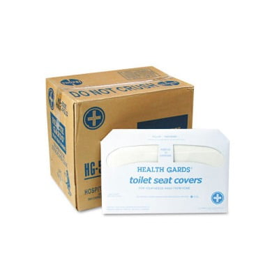 HOSPECO Health Gards Toilet Seat Covers, 14.25 x 16.5, White, 250 Covers/Pack, 20 Packs/Carton