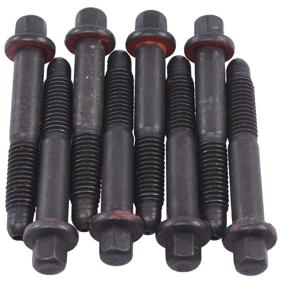 JEGS 83485 GM LS Rocker Arm Bolts (8) 8 mm x 1.25 5/16 (.313) in. Hex Head Black