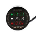 thumbnail image 3 of Motorcycle ATV Voltmeter+Electronic Clock+Thermometer+Stopwatch Digital LED Temperature Voltage Tester, 3 of 5