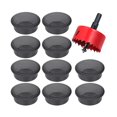 thumbnail image 1 of 10 piezas de 60 mm pasacables con cubierta shaofei para orificios de cables redondos organizador de cables color Negro y rojo, 1 of 5