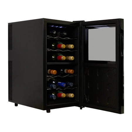 Compresseur de 12 bouteilles réfrigérateur à vin avec serrure | grande cave  à vin autoportante, champagne ou mousseux | 41f-64f réfrigérateur
