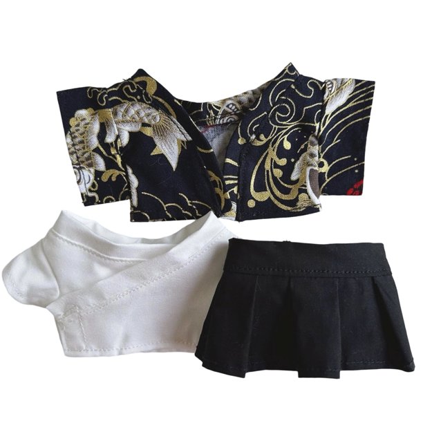 Ropa para muñecas Conjuntos de ropa de kimono de colores adecuados para muñecas de 17 cm Accesorios de ropa (ropa sin muñeca) Traje bonito Conjunto de ropa Moda elegante para las vacaciones