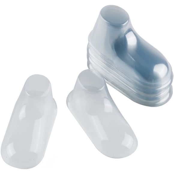 Z-Color 100 Pcs Pieds de Bébé en Plastique Transparent Présentoir, Chaussures Arbres, Chaussons Bébé, Chaussures et Chaussettes (8cm)