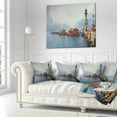thumbnail image 3 of Designart Fishing Boats in Harbor - Landscape Painting Throw Pillow - 18x18, 3 of 5