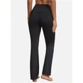 thumbnail image 2 of High Waisted Seamless Flare Leg Bootcut Yoga Pants for Women with Pockets Athletic Casual Use, 2 of 5