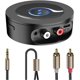 thumbnail image 1 of Receptor Bluetooth 5.2 para estéreo doméstico - Adaptador AUX para HiFi, Altavoces con Cable, con Jack 3,5 mm/RCA, Largo Alcance, Baja Latencia y Audio HD, 1 of 5