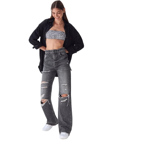 LTB Jeans Women's Danica High Waist Wide Leg Jean Trousers | 29 - BLUE