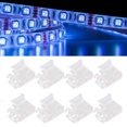 thumbnail image 4 of L Shape Strip Light Adapter, Seamless 8pcs Solderless 2 Pin Strip Light Connector Stable Transparent  For 10mm COB Tape Light, 4 of 8