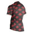 thumbnail image 3 of joogoo Red Checkered Black Pattern Men's Cycling Jerseys Mountain Bike Short Sleeve Tops 2XL, 3 of 7
