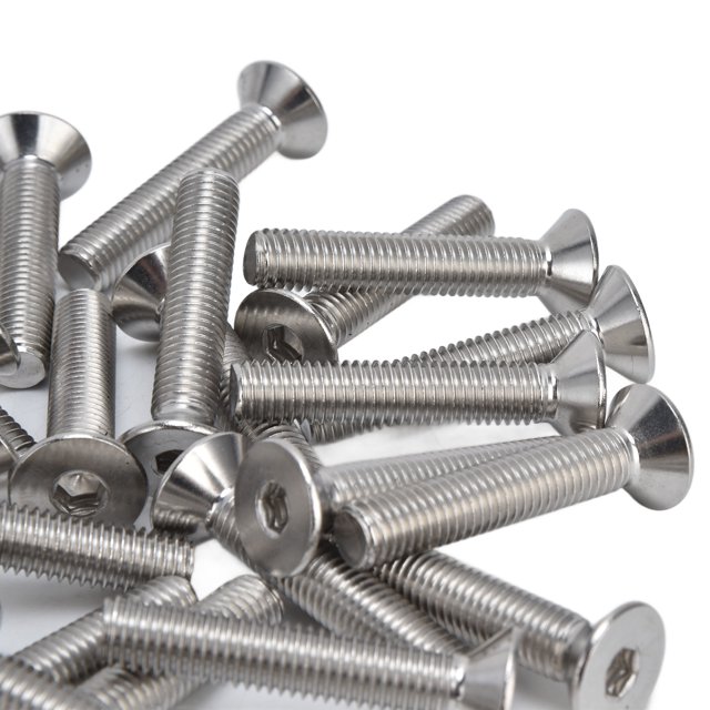 Countersunk Hex , Tensile Strength Professional Practical Socket Screws A2 Stainless Steel Full Set for Industry Fasteners