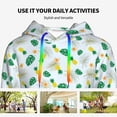 thumbnail image 4 of Lsque Pineapple Pattern Casual Women's Hoodie,Hooded Sweatshirt with Kangaroo Pocket,Pullover Hoodie with Eye-catching Drawstrings-Small, 4 of 7