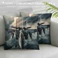 thumbnail image 3 of Orinice Fighter Jet Clouds War Graphic Decorative Throw Pillow Cover for Home Couch Living Room Bed Sofa - Aesthetic Decor, All Year Round Use, 1PC 24x24in, 3 of 5