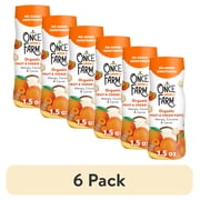 (6 pack) Once Upon a Farm Organic Baby Puffs, Mango, Carrot & Coconut, 1.5oz Canister
