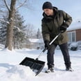 thumbnail image 6 of Large Lightweight Aluminum Snow Shovel & Ice Scraper | Heavy Duty Metal Snow Removal Tool with Comfortable Handle for Car, Camping, & Outdoor,Black, 6 of 6